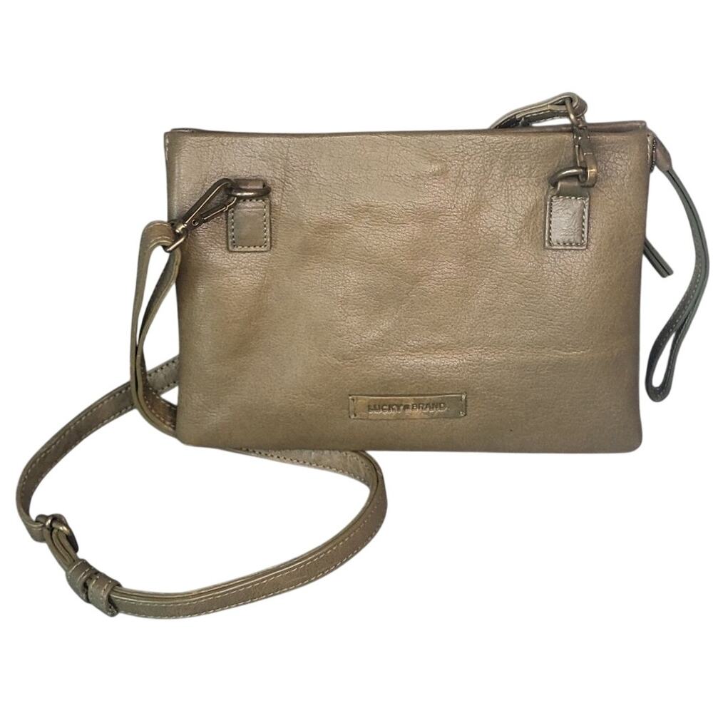 Lucky Brand Chira Leather Crossbody Wristlet Boho Chic